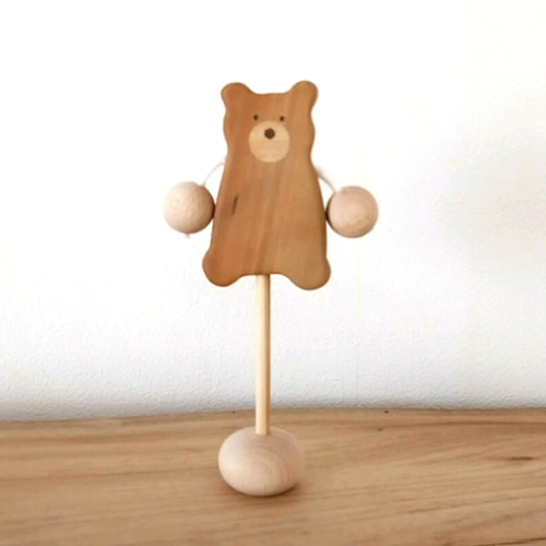 でんでん太鼓（くま） おもちゃ・人形 あしがら丸太細工 通販