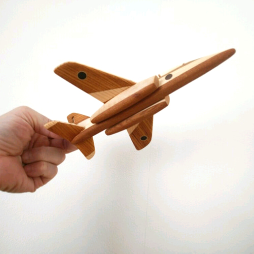 木の飛行機 ブルーインパルスTｰ4 おもちゃ・人形 あしがら丸太細工