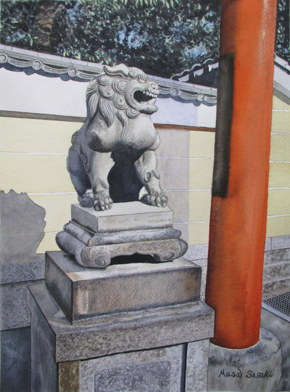 京都•八坂神社の狛犬 1枚目の画像