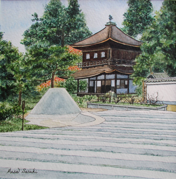 京都•銀閣寺の風景 絵画 Ponto-cho 通販 241366｜Creema(クリーマ)