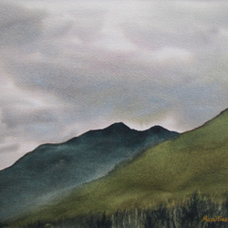 曇り空のバンクーバーの山々 1枚目の画像