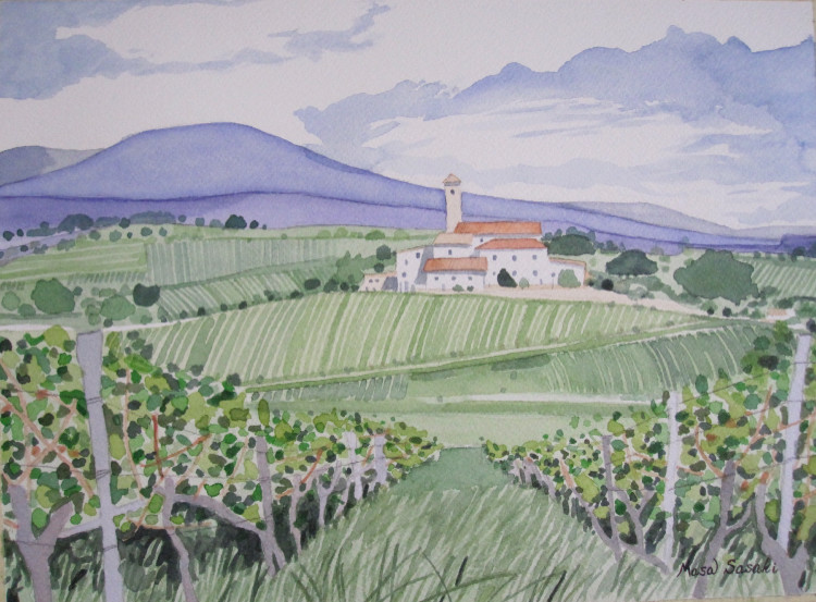 油絵トスカーナ風景 イタリア・トスカーナ地方の田園風景 絵画 Ponto-cho 通販