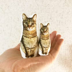 ◆ おすわり キジトラ あいも【弟】（ ねこ マグネット ）◆ きじとら 猫 1枚目の画像