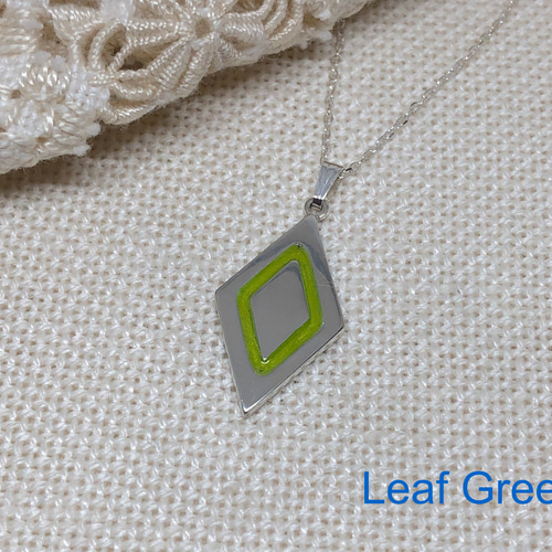 silver×七宝】ひし形の シルバーネックレス (3 colors) ネックレス