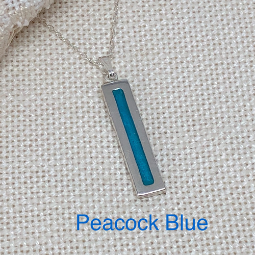 silver×七宝】細長い シルバーネックレス (3 colors) ネックレス