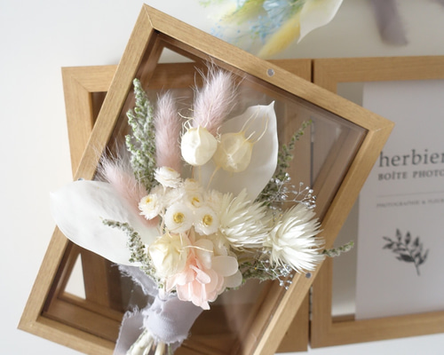 確認用　　ドライフラワー ピンクベージュ束 ドライフラワー花束 ピンク・ベージュ | fleuriste titica