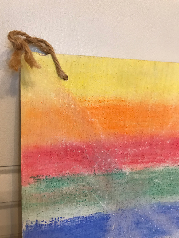 イラスト　インディアン"祈り"  虹色な背景がお部屋を明るく演出します✨ 4枚目の画像