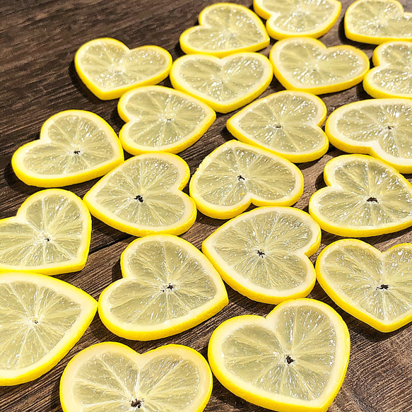 スライスハートレモンのイヤリング（ピアス） 8枚目の画像