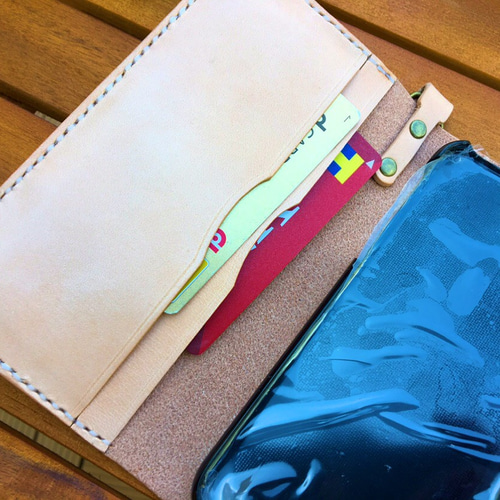 leather smartphone case 2ポケ コンチョタイプ スマホケース・カバー