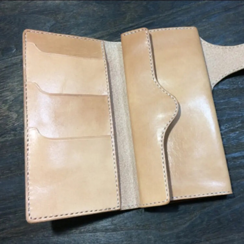 サドルレザー ミドル ウォレット Ⅳ コンチョ ワイルド 長財布 (革  