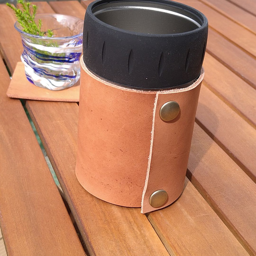 RRL レザーボトルホルダー／ビール缶カバー Amazon.co.jp: 缶用 保冷缶ホルダー 缶クーラー カバー 缶保冷