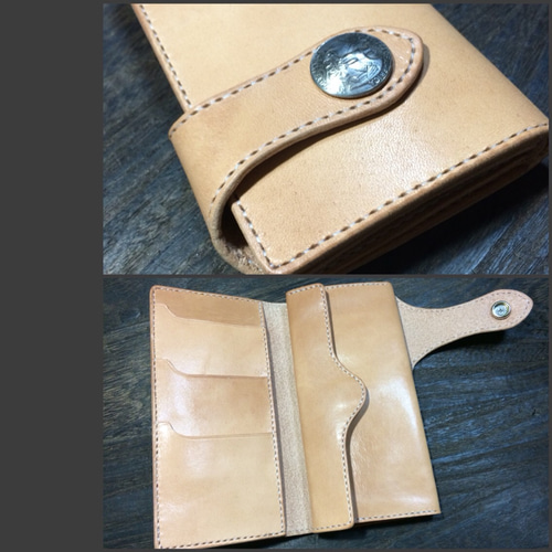 ミドル ロング ウォレット Ⅳ コンチョ 長財布 (革)アマチュア研究社  