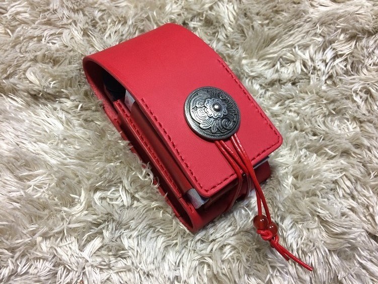 アイコス iQOS レザーケース プレミアムレッド