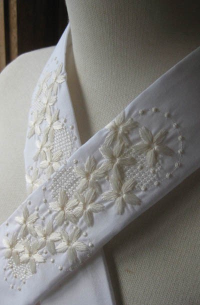 半衿】刺繍半衿・さくら咲く 和装小物（帯・半襟） petacoの富士