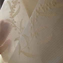 【半衿】夏半衿・ポリ絽・刺繍半衿・五穀豊穣・ホワイト 4枚目の画像