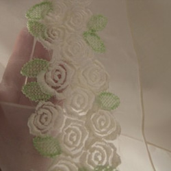 刺繍半衿・薔薇 3枚目の画像