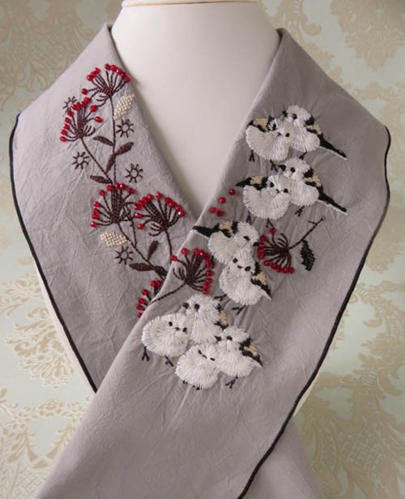 【新品未使用】ペタコさんの刺繍半衿 ／シマエナガ 楽天市場】【富士商会】ペタコさんの半衿 ／シマエナガ : 着物屋