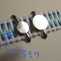 小さな小さな帯留金具：シルバー台座直径5ミリ・10個セット 4枚目の画像