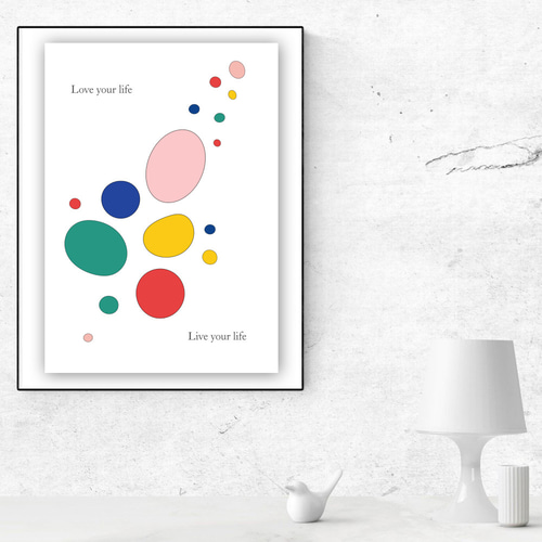 グラフィックデザインポスター Love your life/ライフスタイル
