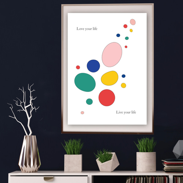グラフィックデザインポスター Love your life/ライフスタイル