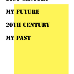 グラフィックデザインポスター 未来と過去 -世紀- /イエロー　アルファベット　ポップデザイン　アート 6枚目の画像