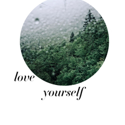 写真・グラフィックデザインポスター love yourself / 円形　 タイポグラフィーデザイン　アート 5枚目の画像