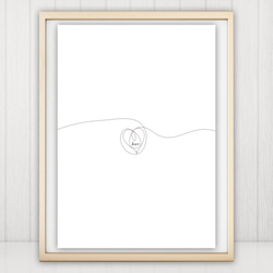 グラフィックデザインポスター love / 愛　ウエディング　ハート　シンプルデザイン　ラインアート 3枚目の画像