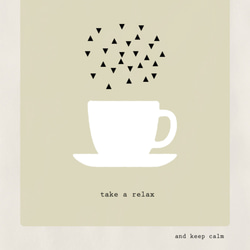 グラフィックデザインポスター take a relax /コーヒー　カフェ風　リラックス　北欧デザイン 6枚目の画像