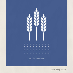 グラフィックデザインポスター be in nature/自然 植物 ボタニカル ネイビブルー  リラックス　北欧デザイン 6枚目の画像