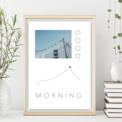 写真・グラフィックデザインポスター GOOD MORNING / 青空　鳥　風景写真　イラスト 3枚目の画像