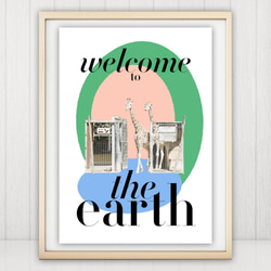 グラフィックデザインポスター welcome to the earth / キリン ウェルカム カラフル ポップデザイン 4枚目の画像