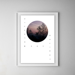 写真・グラフィックデザインポスター majestic- delight sky/ 夕焼け 空 木 自然 リラックス 5枚目の画像
