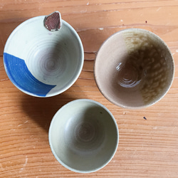 【特価‼️】凹模様の湯のみ茶碗 6枚目の画像