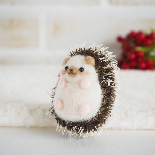 ハリネズミさんマスコット ブラック 羊毛フェルト FIORELLO＊ 通販