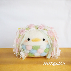 アマビエ様マスコット お花 羊毛フェルト FIORELLO＊ 通販 11111483