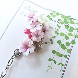 桜と小鳥のイヤーカフ（SOLD） 2枚目の画像
