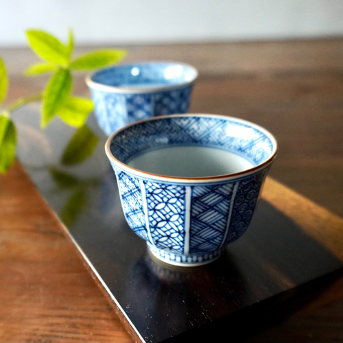 染付祥瑞紋縦削ぎぐい呑 おちょこ・ぐい呑み・徳利 ittou 通販