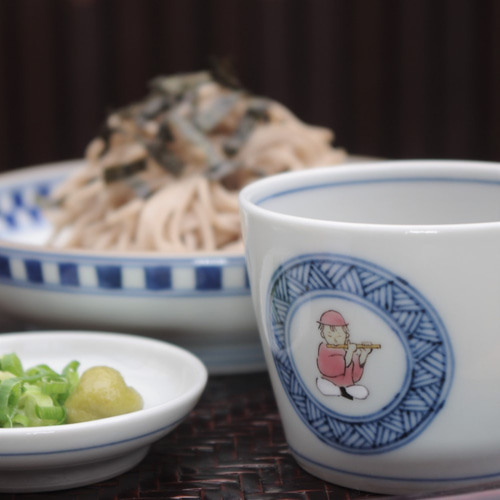 唐子そば猪口＆薬味皿セット【青】 ティーカップ ittou 通販 9404385