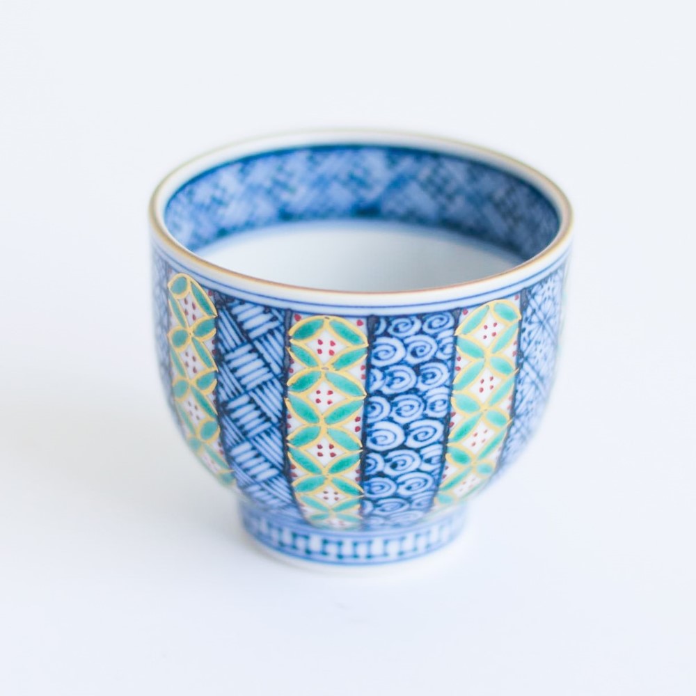 【再販】色絵七宝紋祥瑞ぐい呑