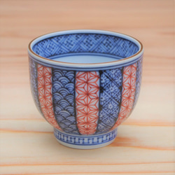 京焼・清水焼】京都 水野春陽窯 染付 赤絵 じだみ梅 盃 ペア