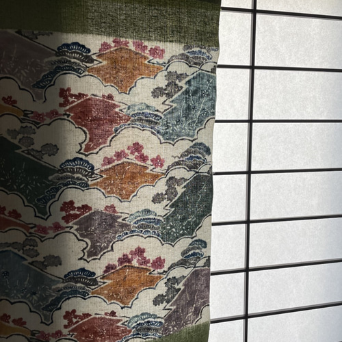 お部屋の模様替え＊タピストリー＊壁掛け＊型染め木綿地＊民芸調一点
