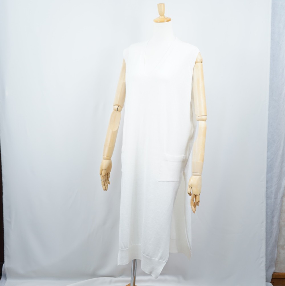 【i.e.わ】【日本製】新作 コットン/リネン ハイゲージノースリーブワンピース 洗いソフト加工 オールシーズン