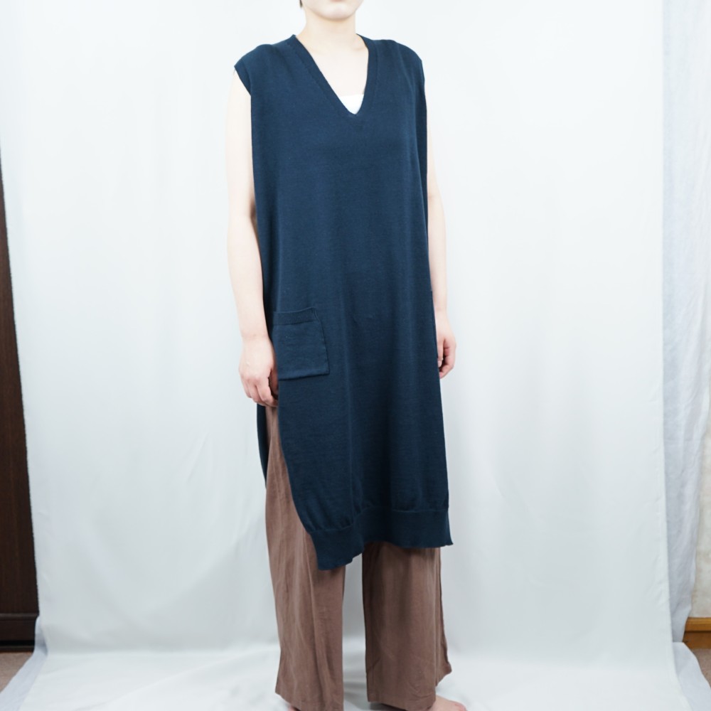 【i.e.わ】【日本製】新作 コットン/リネン ハイゲージワンピース 洗いソフト加工 オールシーズン リネン ラミー