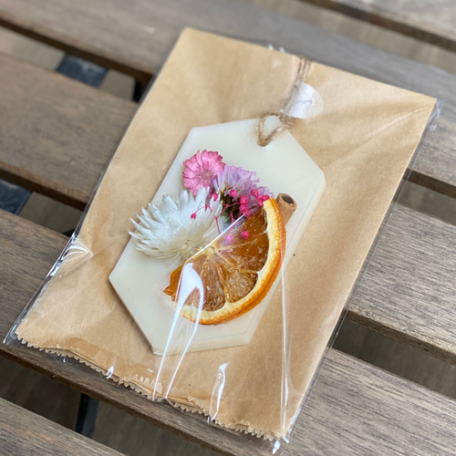 mizuho.flower＊天然アロマワックスサシェ オレンジスライス デザイン 