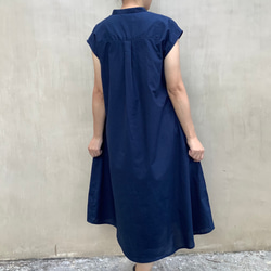 【SOLD】コットンワンピース／baju-c-navy/紺 4枚目の画像