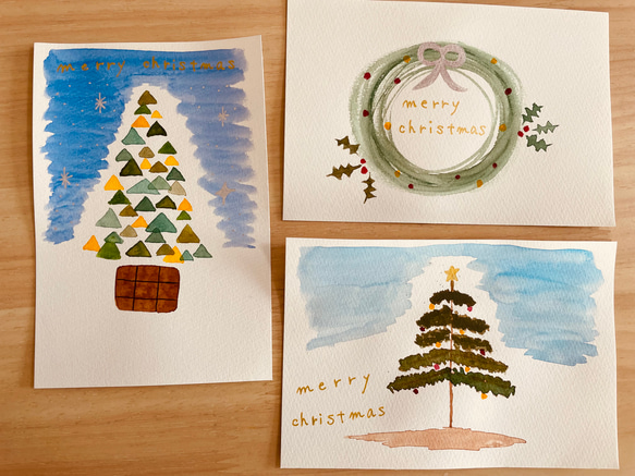 クリスマスカード3種セット 1枚目の画像