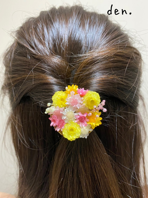 お花畑のヘアーゴム 4枚目の画像