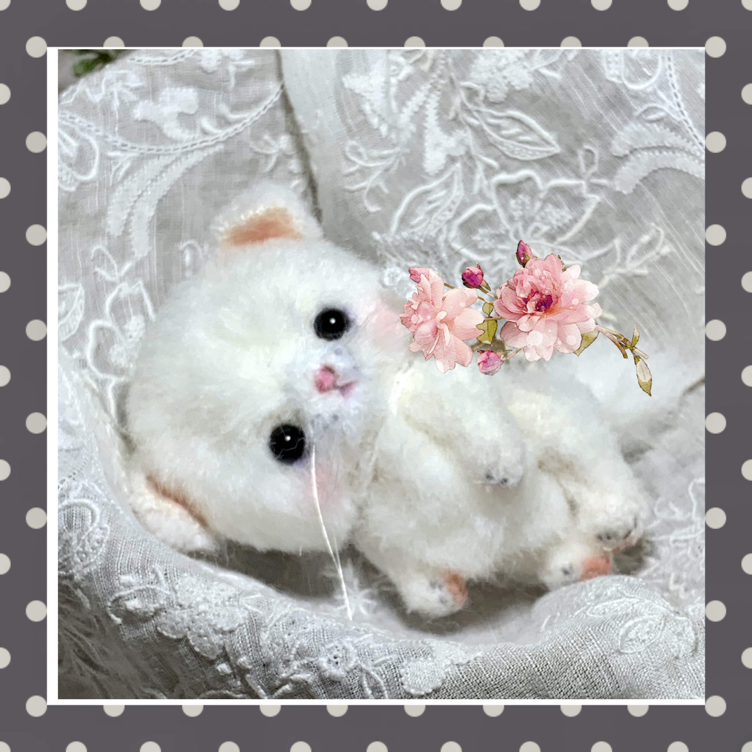 ぬい服 ハンドメイド ちびぐるみ ねこ - その他