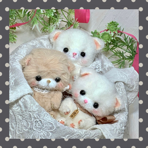 ハンドメイド】しろねこぬいぐるみ - YouTube