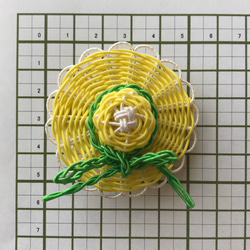 水引の麦わら帽子＊黄色 3枚目の画像